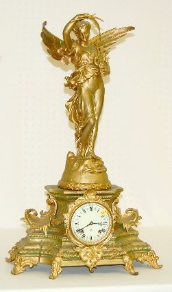 Ansonia Gloria & Undine Statue Clock, 8 Day