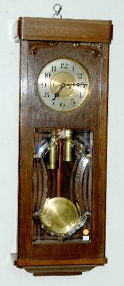 Gustav Becker 2 Weight Oak Box Clock, T & S