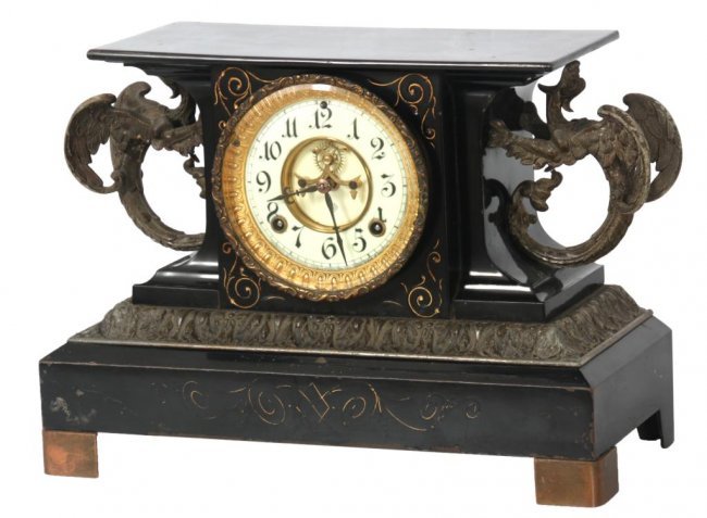 Ansonia Belgium Iron Mantle Clock