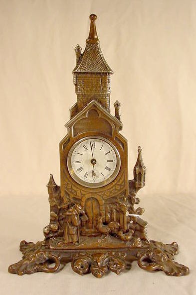 Regent Metal Architectural Figural Clock