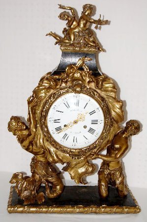 Pons Bronze Clock w/Mermaid & Merman