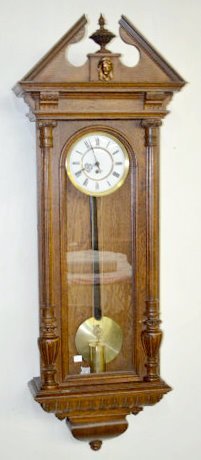 Oak Carved 1 Weight Vienna Wall Clock