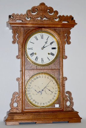 Welch “Arditi” Double Dial Calendar Clock