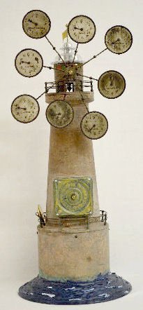 Lighthouse 9-Time Zone Figural Clock