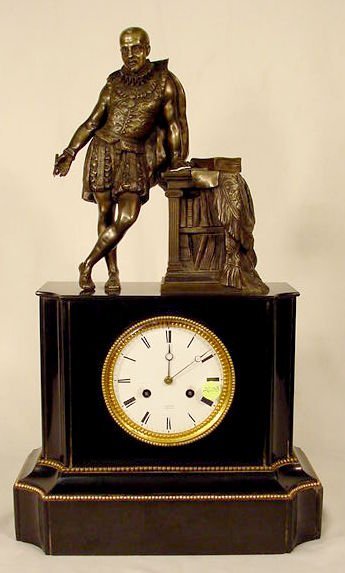 Farrett Paris Figural Shakespeare Clock