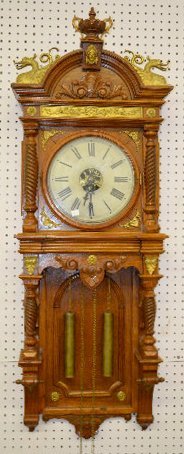 Waterbury “Augusta” Oak Weight Driven Clock