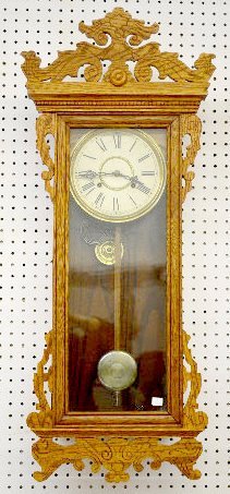 Waterbury “Springfield” Oak Hanging Clock
