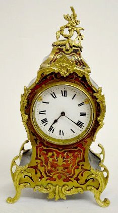 French Miniature Boulle Shelf Clock