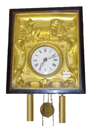 Molded Brass 2 Weight Picture Frame Clock