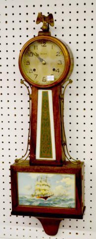New Haven Banjo Clock w/Ship