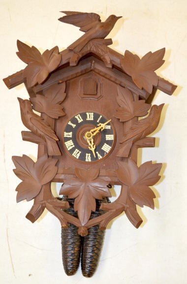 Bird Carved German 8 Day Cuckoo Clock