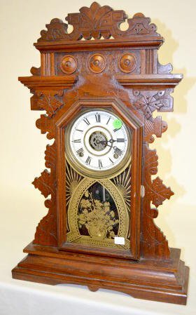 Ingraham Walnut Kitchen Clock w/Alarm