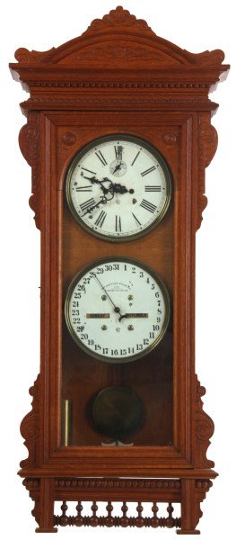 Waterbury Calendar No. 25 Double Dial Clock