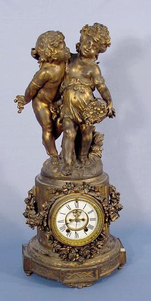 Ansonia Hebe and Cherub Statue Clock