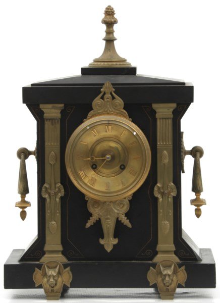Tiffany & Co. Marble & Bronze Mantle Clock