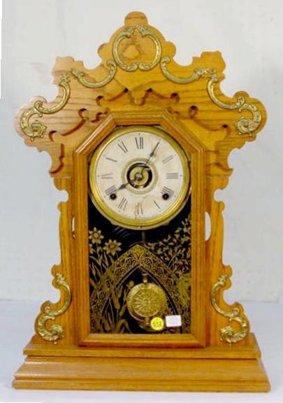 Seth Thomas Oak Metals No.3 Mantel Clock