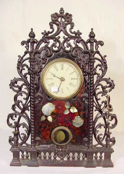 New Haven Iron Front w/Shell Inlay Clock