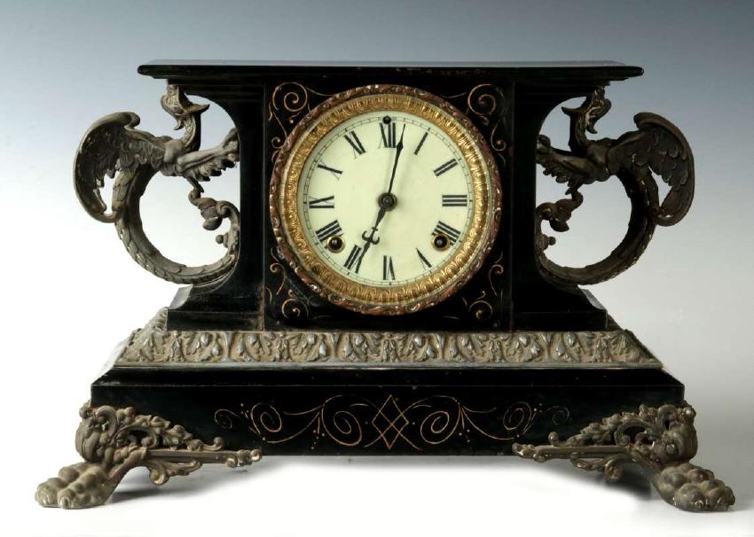 AN ANSONIA ‘BELGIUM’ MANTEL CLOCK