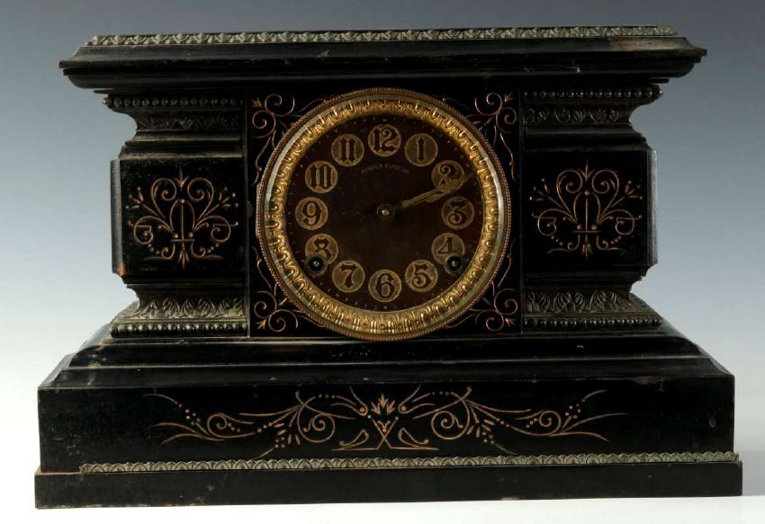 AN ANSONIA ‘EGYPT’ MANTEL CLOCK
