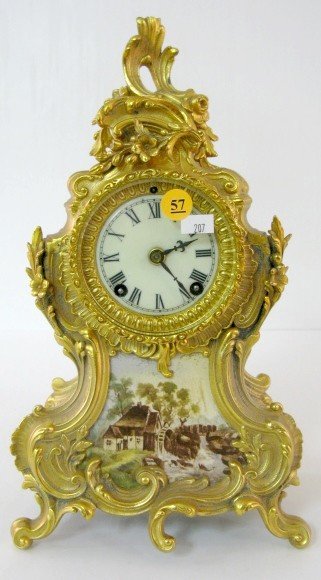 Ansonia “Trianon” Metal Mantle Clock