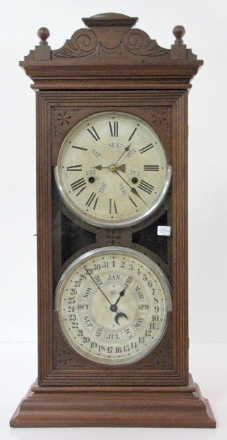 Jerome Register Double Dial Calendar Clock