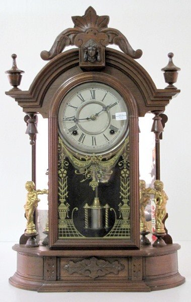 Ansonia Triumph Walnut Parlor Clock