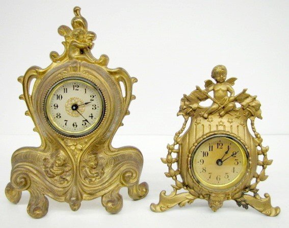 2 Cherub Metal Novelty Clocks