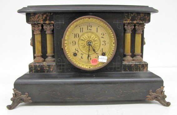 Seth Thomas Adamantine Four Post Mantle Clock