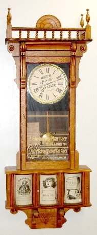 Ornate Carved Oak Sidney Advertising Clock