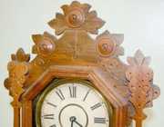 Antique Ornate Walnut Parlor Clock