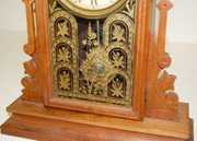 Antique Ornate Walnut Parlor Clock