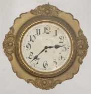 Large Gallery Gesso Clock, 12 1/2″ Dial