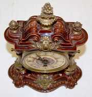 Lenzkirch Miniature Porcelain & Bronze Clock