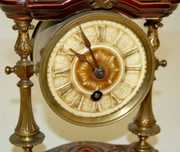 Lenzkirch Miniature Porcelain & Bronze Clock