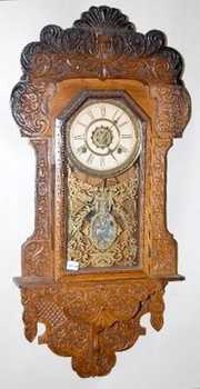 Waterbury “Havana” Carved Hanging Kitchen Clock