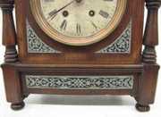 Lenzkirch Wood & Inlaid Metal Shelf Clock