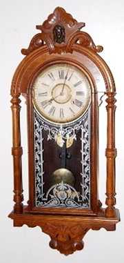 Ansonia “Commerce” Hanging Walnut Parlor Clock