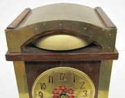 Antique Art Nouveau Bell Top Shelf Clock