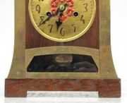Antique Art Nouveau Bell Top Shelf Clock