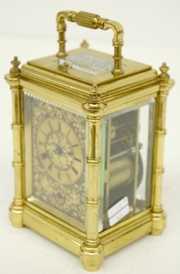 Ornate Tiffany Striking Repeater Carriage Clock