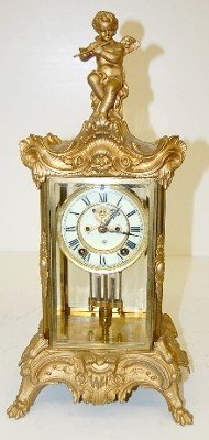 Ornate Ansonia “Eulogy” Crystal Regulator Clock