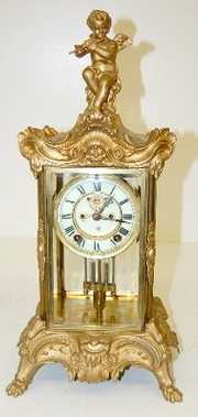 Ornate Ansonia “Eulogy” Crystal Regulator Clock