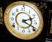 Antique Ansonia Helmsman Iron Case Clock