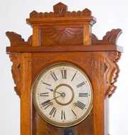 Antique Ansonia “Forrest” Walnut Hanging Clock