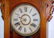 Antique Ansonia “Forrest” Walnut Hanging Clock