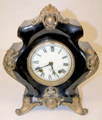 Ornate Ansonia “Monaco” Iron Case Mantle Clock