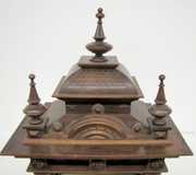Ornate German Walnut Carved Shelf Clock