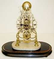 Antique Fusee Bell Striking Skeleton Clock