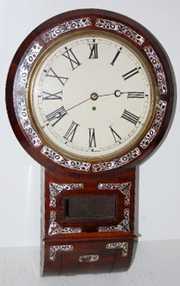 M.O.P. Inlaid Fusee Wall Clock