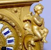 Vincente & Cie Bronze & Porcelain Figural Clock